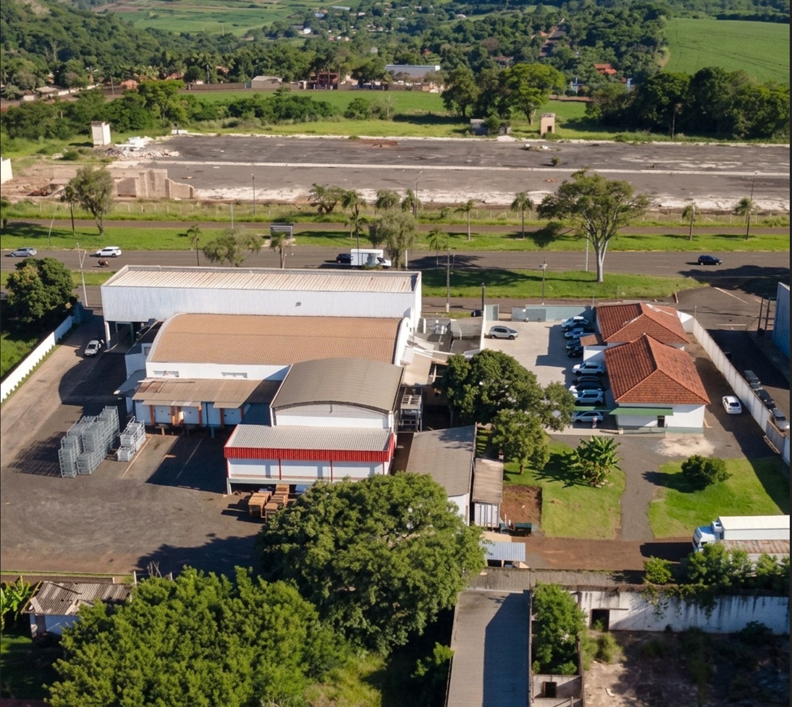 Aerial view of the Nutre Meat plant in Ibipora, Parana, Brazil