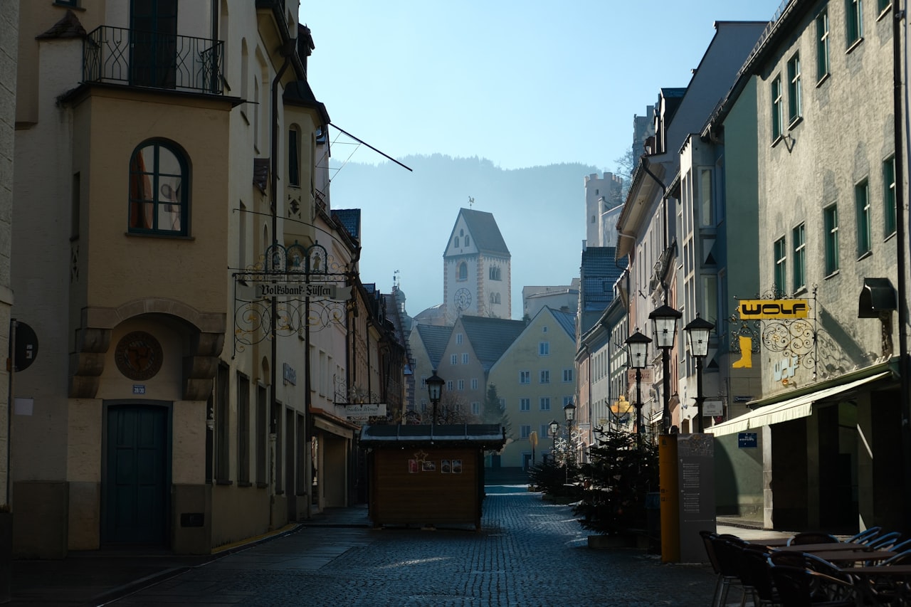A European market street